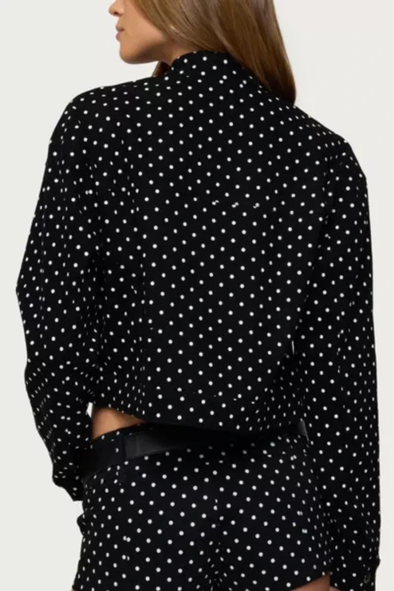 Edikted Tabitha Polka Dot Jacket