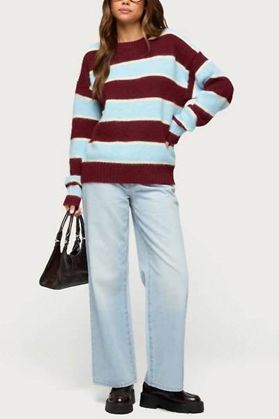 Edikted Conrad Striped Knit Sweater