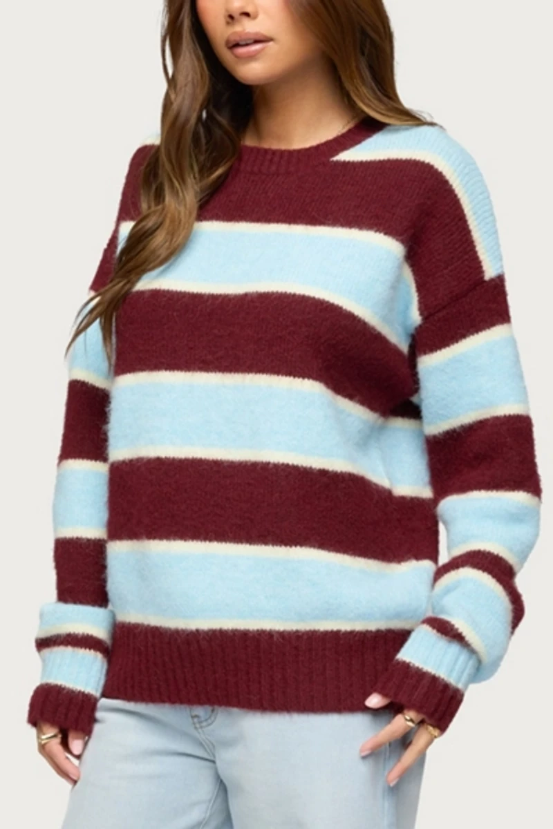 Edikted Conrad Striped Knit Sweater