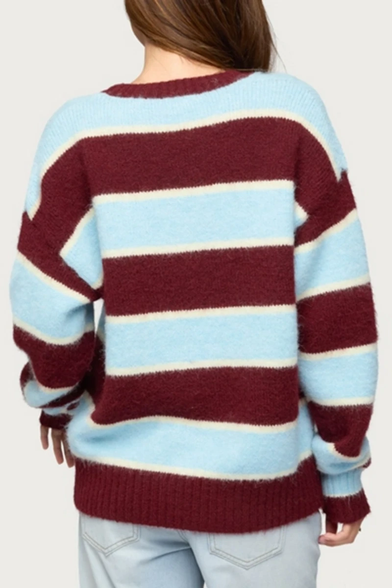 Edikted Conrad Striped Knit Sweater