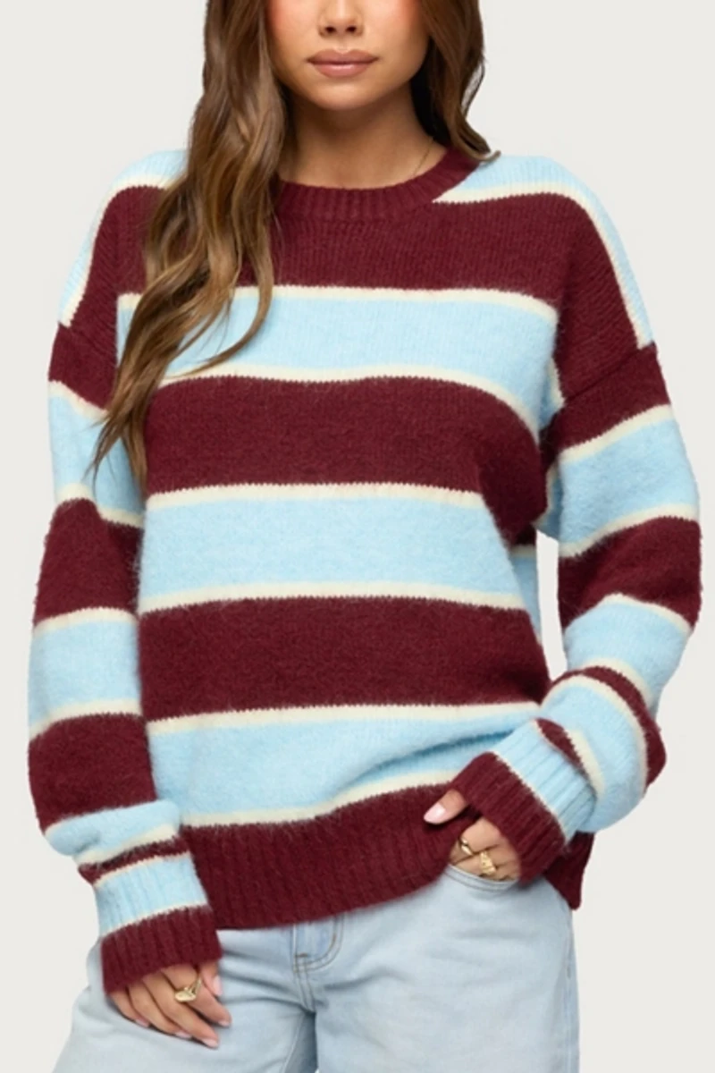 Edikted Conrad Striped Knit Sweater