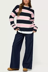 Edikted Conrad Striped Knit Sweater