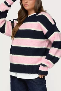 Edikted Conrad Striped Knit Sweater
