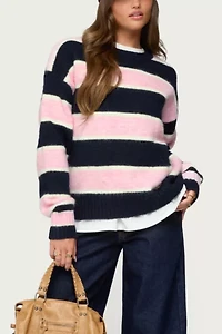 Edikted Conrad Striped Knit Sweater