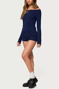 Edikted Arianna Off Shoulder Knit Sweater