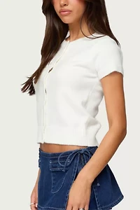 Edikted Coreen Button Up Knit Cardigan