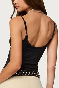 Edikted Holland Bead V Neck Tank Top