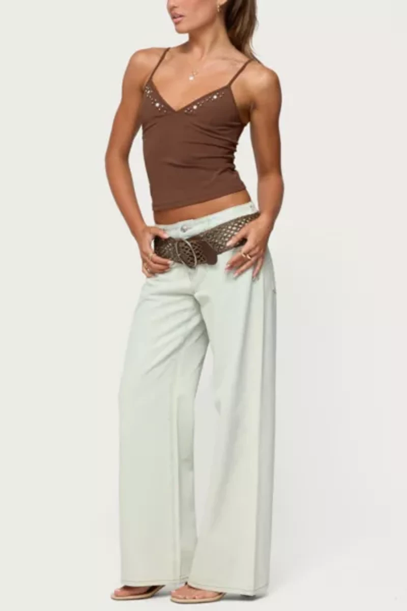 Edikted Holland Bead V Neck Tank Top