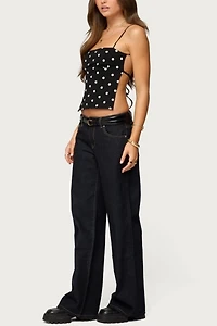 Edikted Jinx Polka Dot Open-Back Top