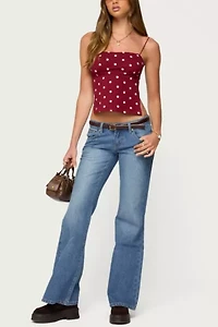 Edikted Jinx Polka Dot Open-Back Top