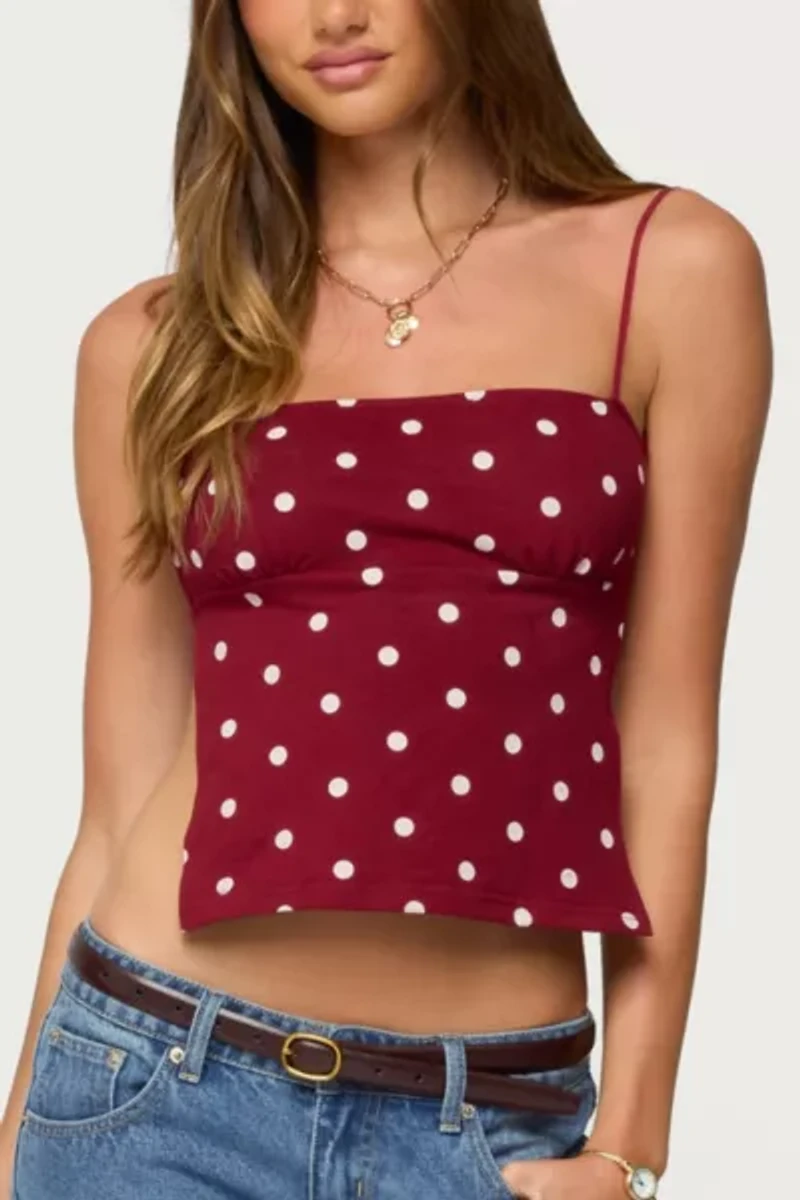 Edikted Jinx Polka Dot Open-Back Top