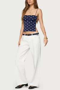 Edikted Jinx Polka Dot Open-Back Top