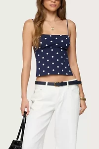 Edikted Jinx Polka Dot Open-Back Top