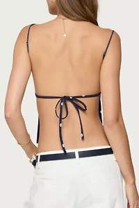 Edikted Jinx Polka Dot Open-Back Top