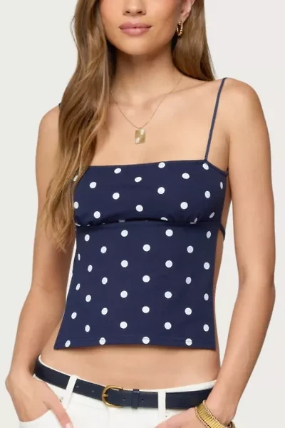 Edikted Jinx Polka Dot Open-Back Top