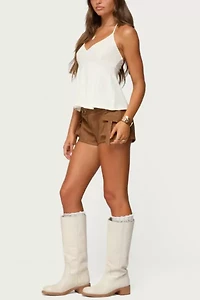 Edikted Leonora Halter Babydoll Top
