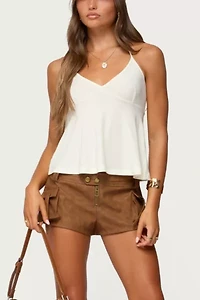 Edikted Leonora Halter Babydoll Top