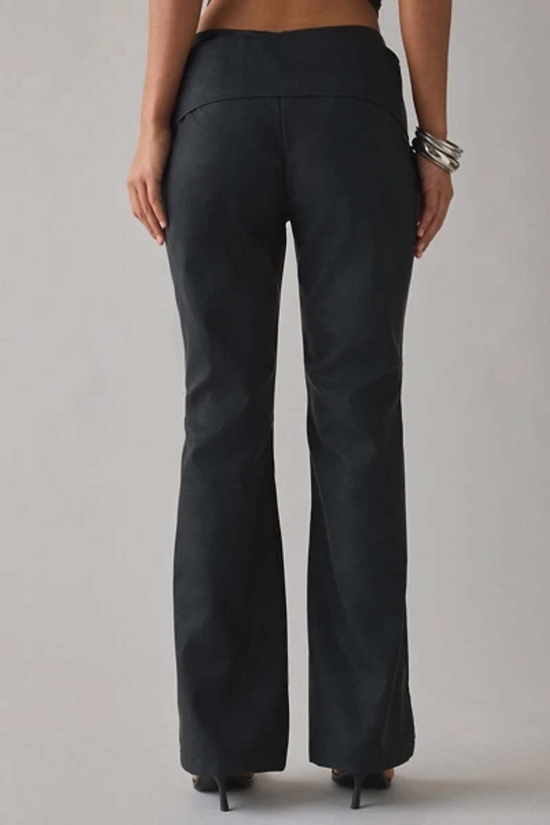UO Tyra Wide Belted Mid-Rise Flare Pant