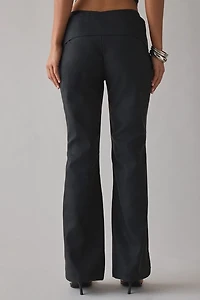 UO Tyra Wide Belted Mid-Rise Flare Pant