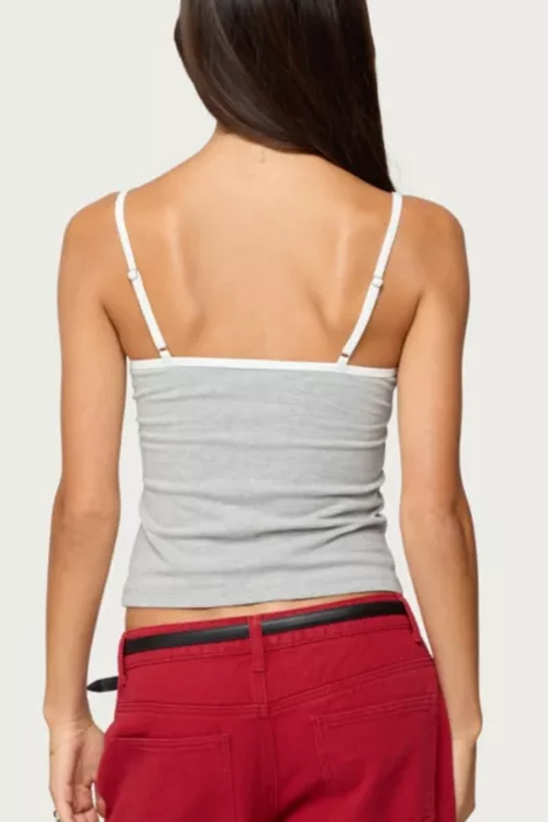 Edikted Rhoda Contrast Polka Dot Tank Top