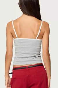 Edikted Rhoda Contrast Polka Dot Tank Top