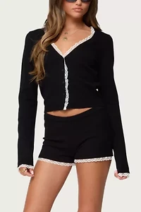 Edikted Sansa Lacey Knit Cardigan