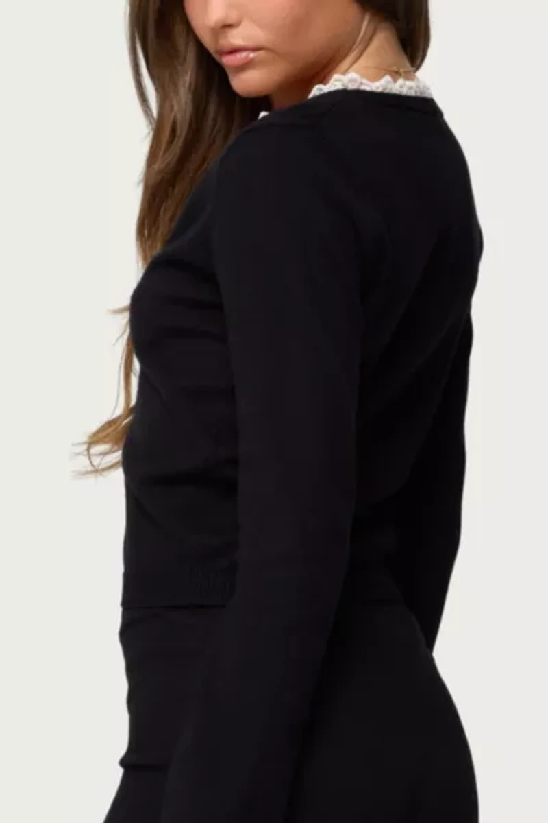 Edikted Sansa Lacey Knit Cardigan
