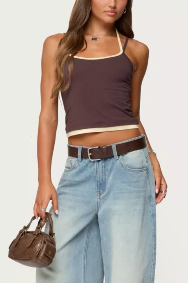 Edikted Roya Layered Halter Tank Top