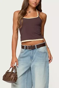 Edikted Roya Layered Halter Tank Top