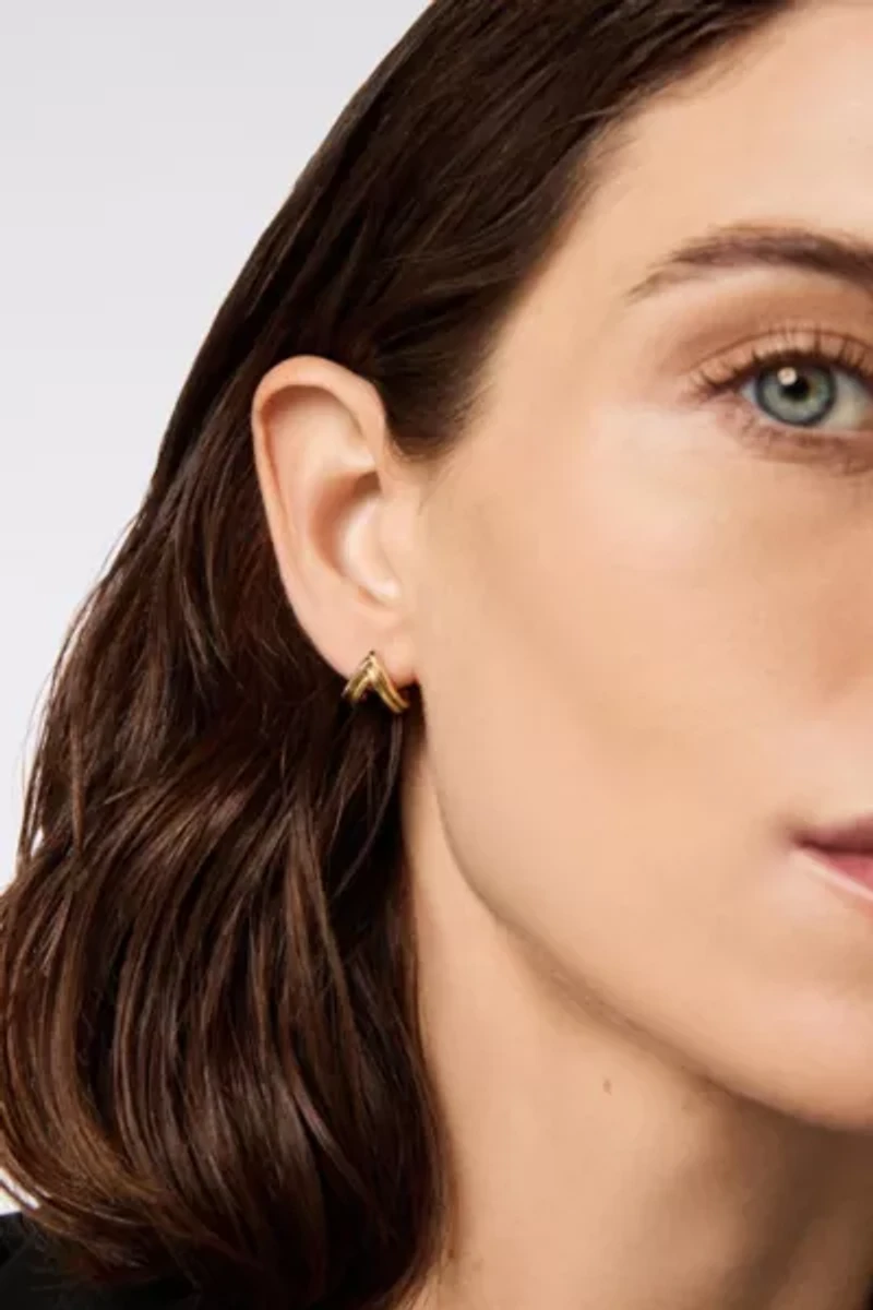 Ana Luisa Karessa Gold Stud Earrings