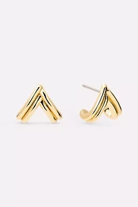 Ana Luisa Karessa Gold Stud Earrings