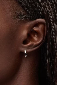 Ana Luisa Huggie Hoops Silver