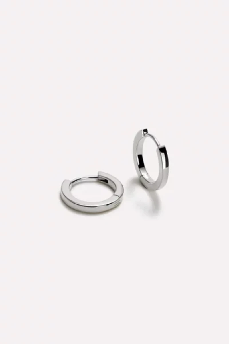 Ana Luisa Huggie Hoops Silver