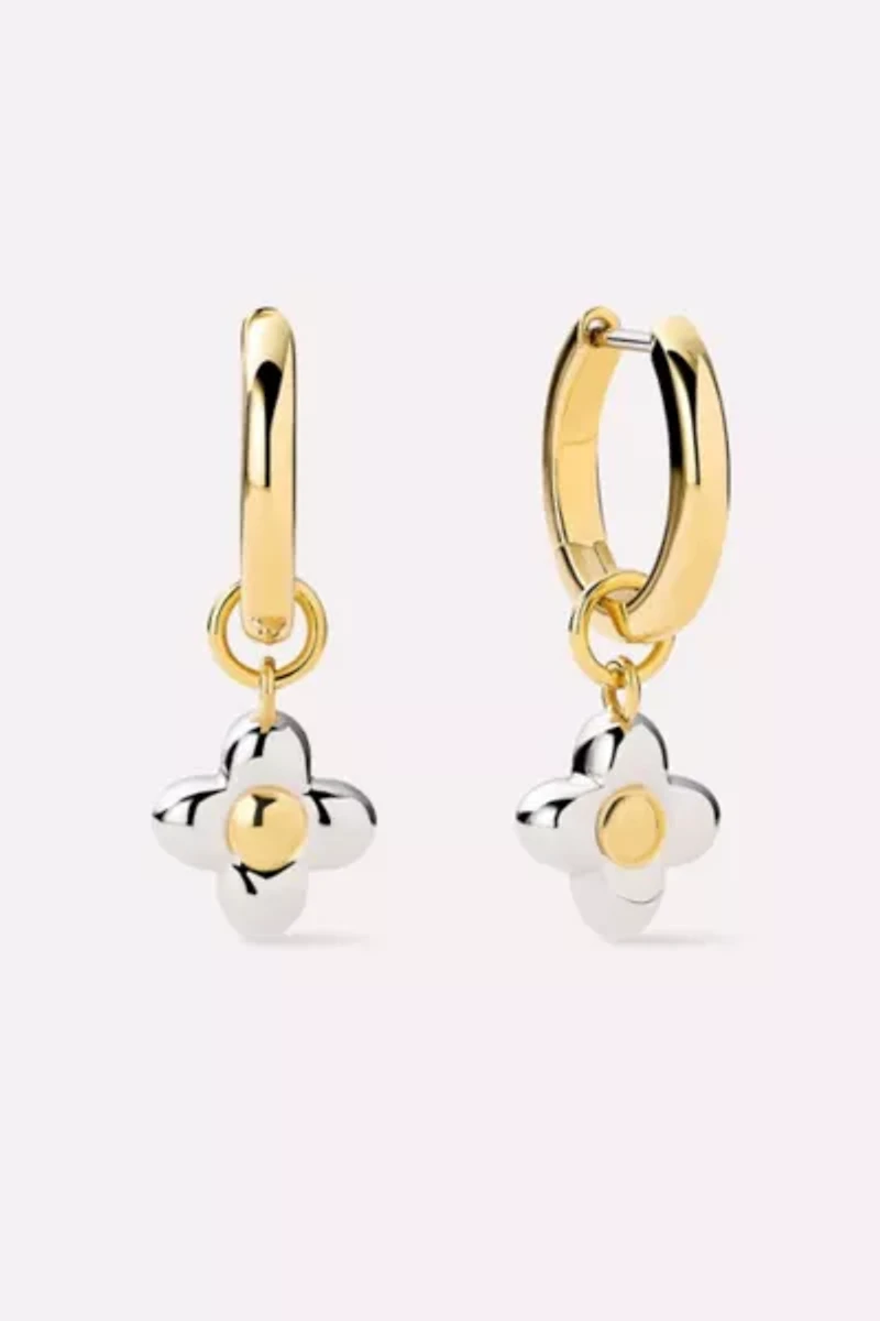 Ana Luisa Liora Hoops Flower Earrings