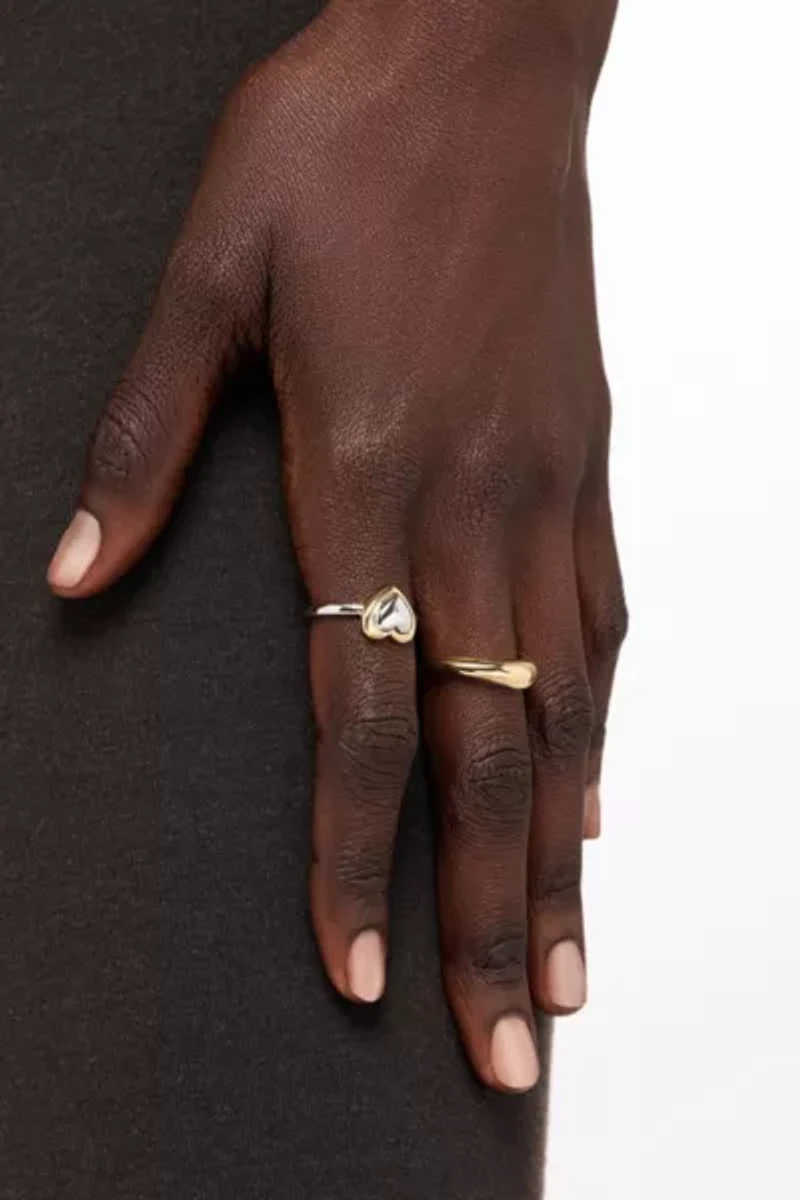 Ana Luisa Camelia Heart Ring