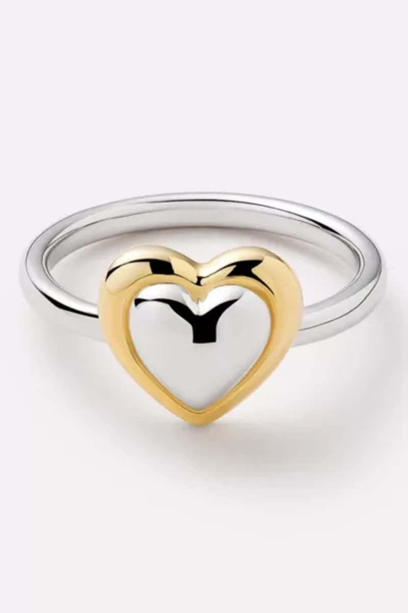 Ana Luisa Camelia Heart Ring