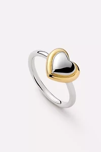Ana Luisa Camelia Heart Ring