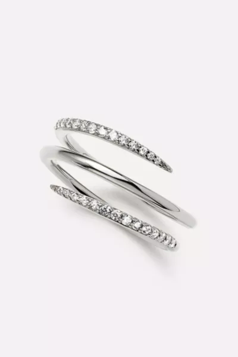 Ana Luisa Oren Triple Silver Claw Ring
