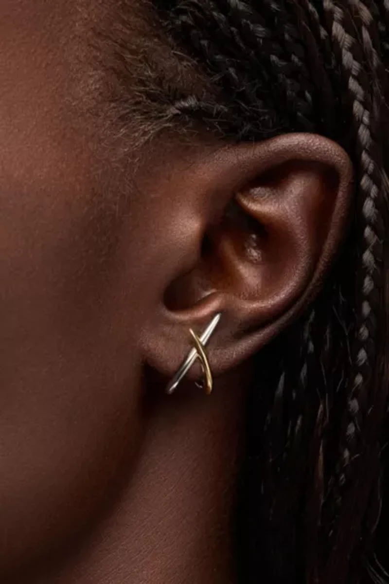 Ana Luisa Sloane Two Tone Stud Earrings