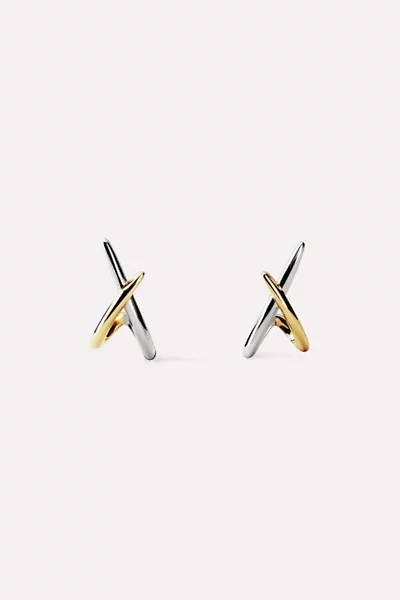 Ana Luisa Sloane Two Tone Stud Earrings