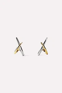 Ana Luisa Sloane Two Tone Stud Earrings