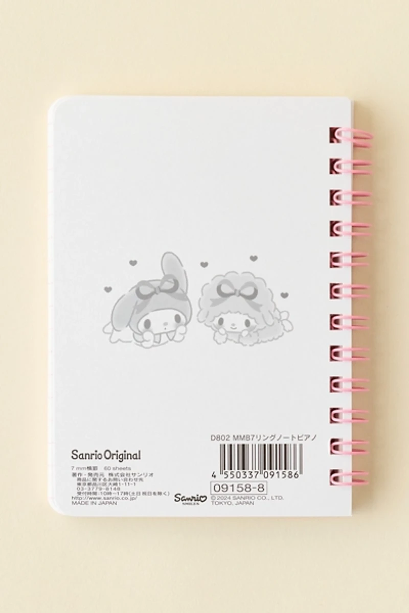 Sanrio Japan Originals My Sweet Piano & My Melody Spiral Notebook