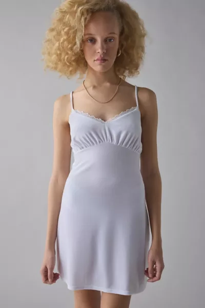 ReMADE By UO Remnants Velvet Slip Mini Dress