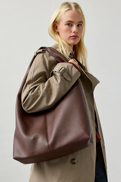 Boston Faux Leather Hobo Bag
