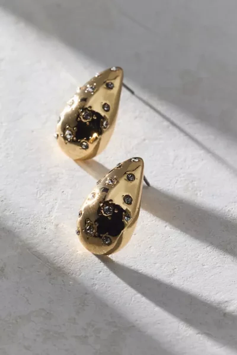 Carolina Stars Rhinestone Teardrop Earring