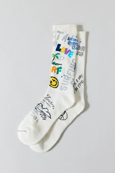 Polo Ralph Lauren Peace Love Surf Crew Socks
