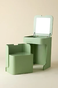 Jasper Compact Flip-Top Vanity & Stool Set