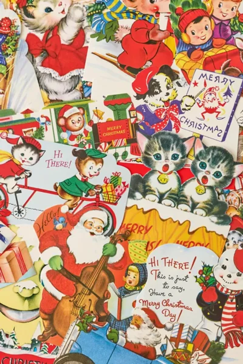 Laughing Elephant Die-Cut Holiday Greeting Card Set