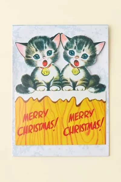 Laughing Elephant Die-Cut Holiday Greeting Card Set