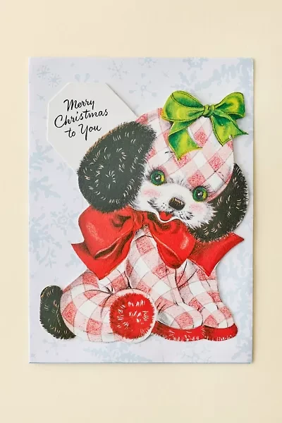 Laughing Elephant Die-Cut Holiday Cheer Greeting Card Set